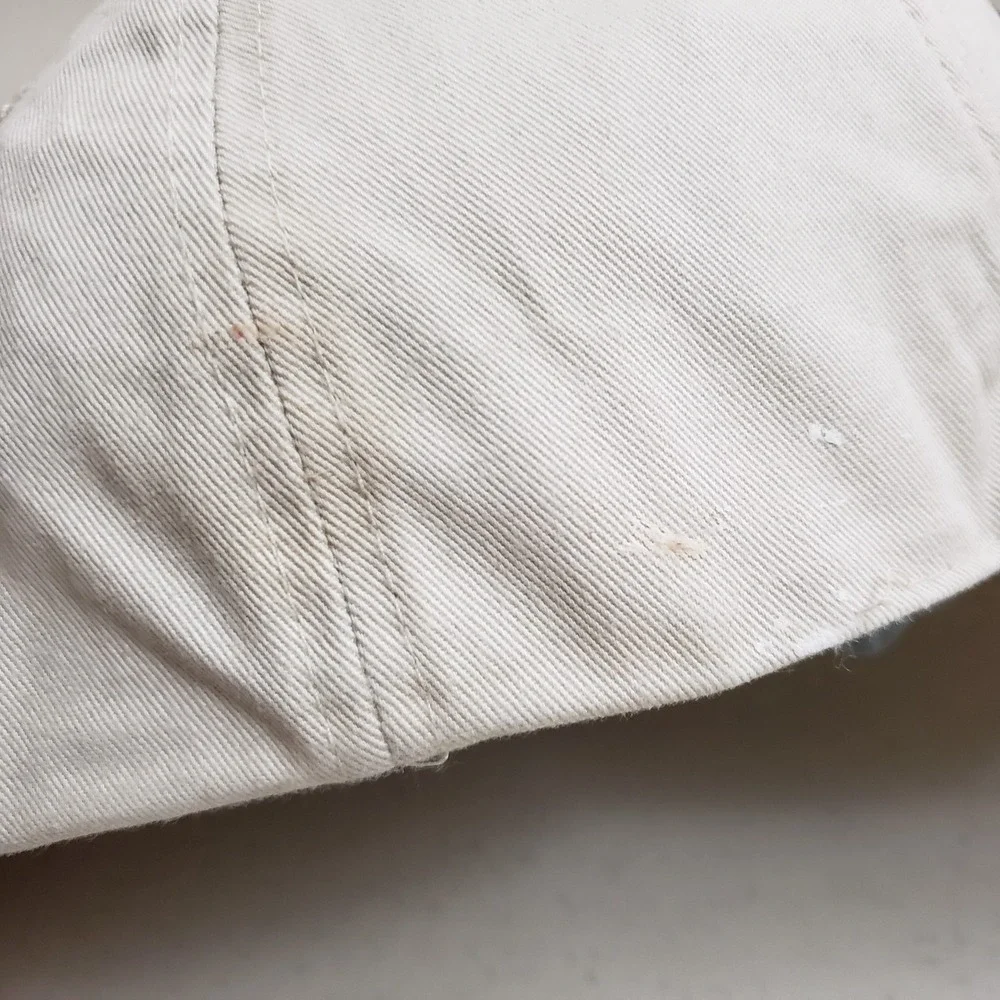 VINTAGE Santa Cruz Seniors Golf Hat Cap Mens Strap Back‎ Beige Golf Golfer *